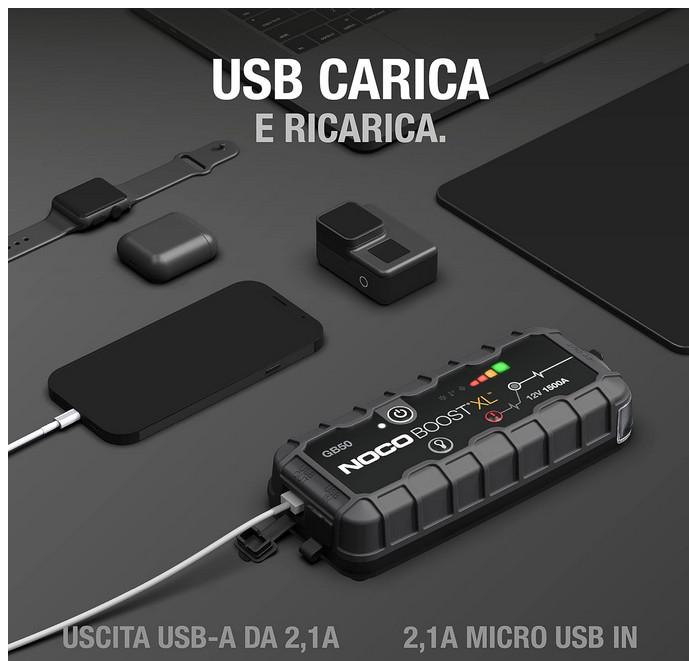 NOCO BOOST - Booster Portatile con Batteria Noco Gb50 1500a per Giardino Auto 12V - Miniatura 4