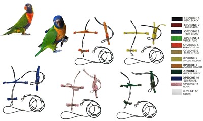 LORI RAINBOW QUICK BUCKLE PLASTIC OR METAL PARROT HARNESS 12C