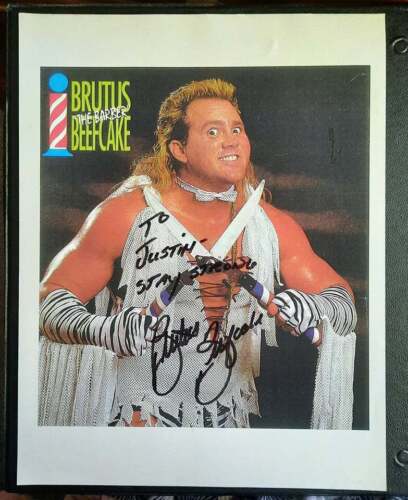 BRUTUS BEEFCAKE, WRESTLER,, IN PERSON AUTOGRAPH  - Picture 1 of 2