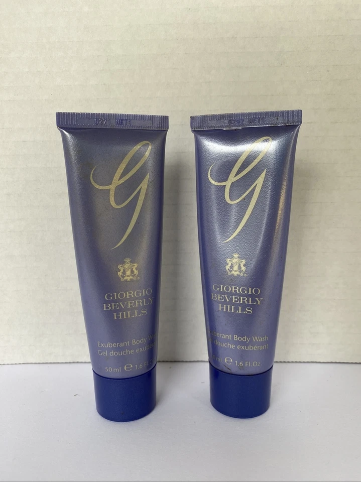 G By Giorgio Beverly Hills Perfume 3 EDP vials 2 exuberant body wash Original - Image 2 of 4