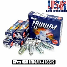 6Pcs NGK LFR6AIX-11 6619 Iridium Spark Plugs For Toyota BMW Volvo Yamaha Lexus