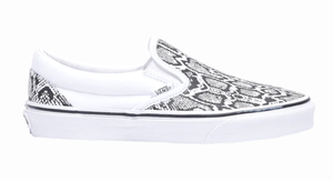 white slip on vans size 5