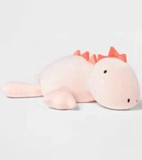 Dinosaur Weighted Plush Throw Pillow - Pink - Pillowfort™
