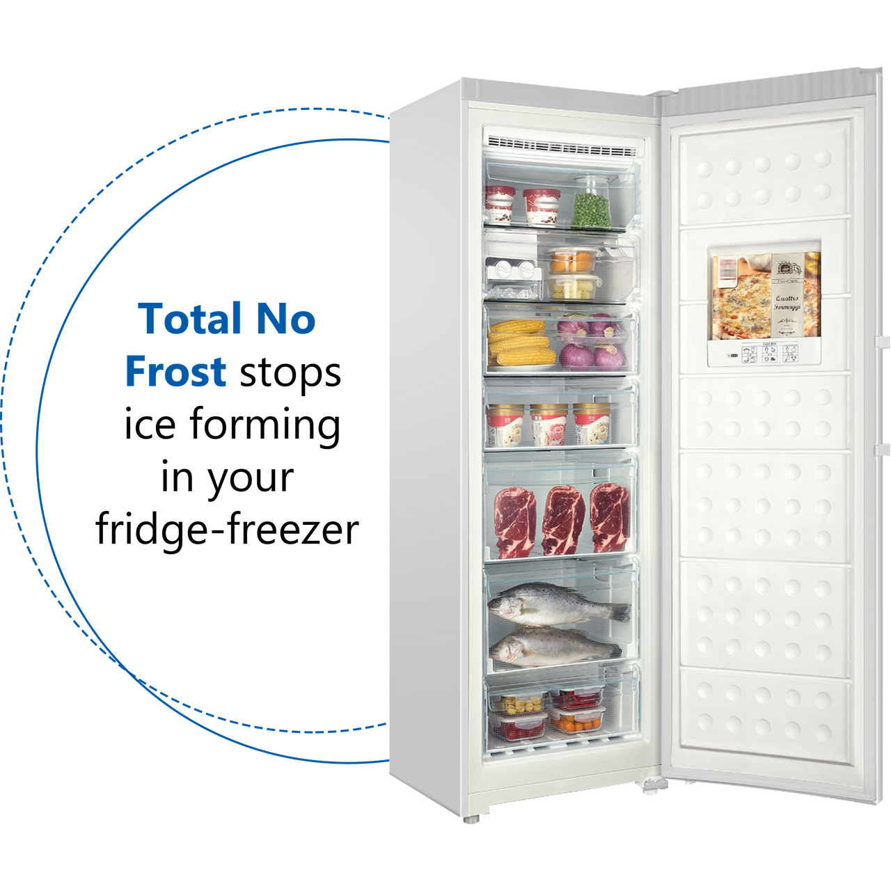 Haier H2F255WSAA Free Standing 262 Litres E Upright Freezer White
