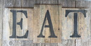 Eat Sign Farmhouse Country Kitchen Decor Cabin Bar Pub Wall Art