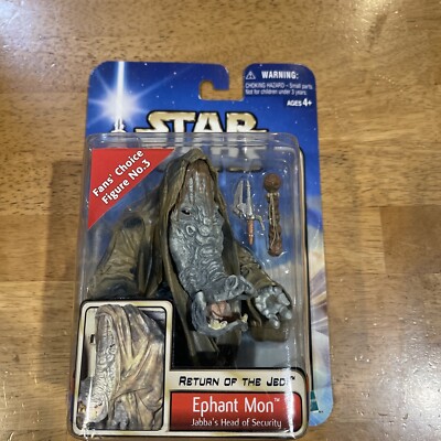 Star Wars 2002 Saga Ephant Mon Jabba's Head Of Security Action Figure New NIP