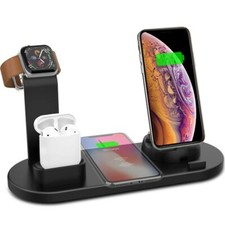 4 In 1 Charging Station Wireless For Iphone Samsung Multifunctional Night Light