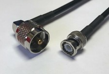 UHF Male PL259 Angle to BNC Male ACI195 Coaxial Cable RF PICK LENGTH USA Ship