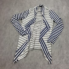 Market Spruce Cardigan Womens Small Gray Blue Sweater Open Drape Long Sleeve