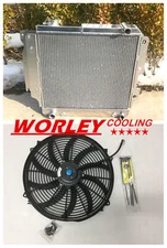 3 ROW ALLOY RADIATOR + FAN for 87-06 JEEP WRANGLER YJ/TJ 2.4L 2.5L 4.0L 4.2L LHD