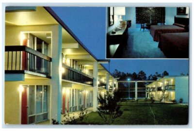 c1960's Quality Inn Bed Room Scene Florence South Carolina SC Postcard