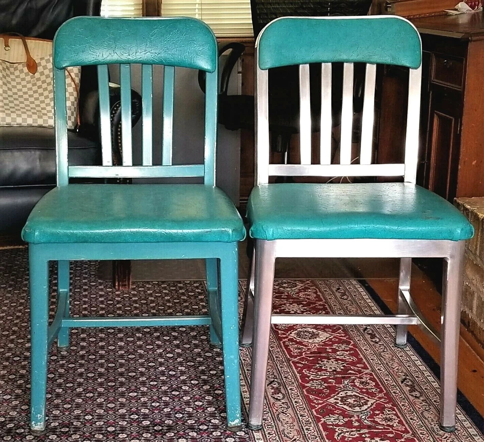 SILLA MCM, Emeco Navy Officers #1022, Vintage Moderna, 4 Disponibles, 33"t Foto 3 de 4