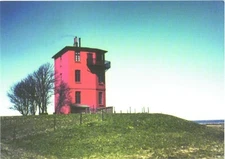 View of Neufeld Beacon, Elbe, Rüsselsheim, Germany Postcard