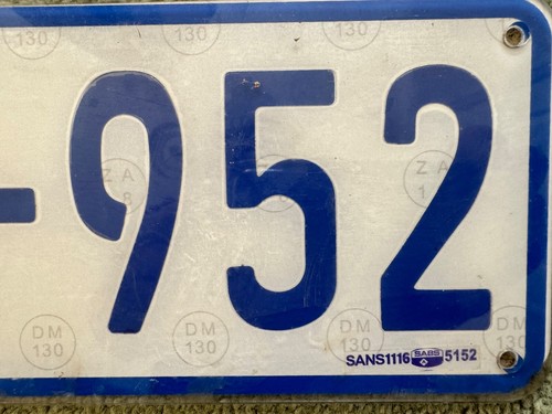 South Africa Durban Number Licence License Number Plate ND 754-952 - Picture 5 of 6