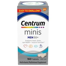 Centrum Minis Men 50 Plus Multivitamin Supplement Tablets, 160 Count