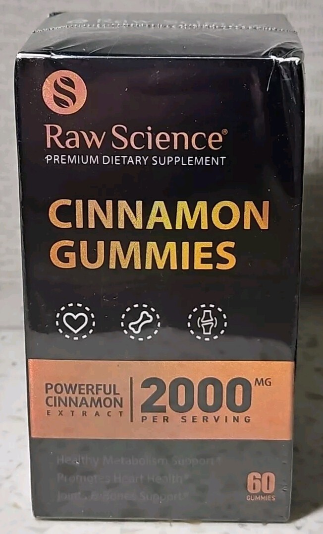 Cinnamon Gummies Metabolism Joint Bones Support Heart Health Men Women 60Ct 0926