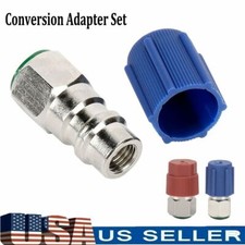 Ac Charging Port Adapter Set Retrofit R12 To R134a Conversion Fitting Kits New