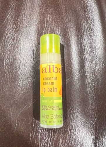 Alba Botanica Hawaiian Lip Balm Coconut cream discontinued vintage 4.2g