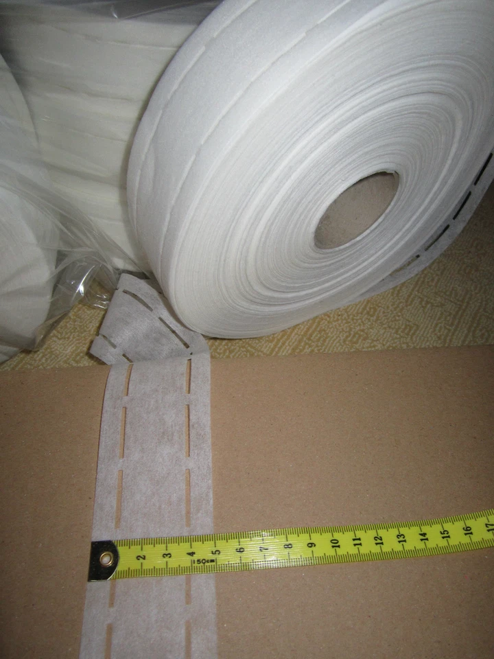 EU MARKEN WARE (1,04 € / m) 5 m Klebende Stanzband Bügelvlies Weiß 1 / 3 /1 cm EU Ware (1-3-1
