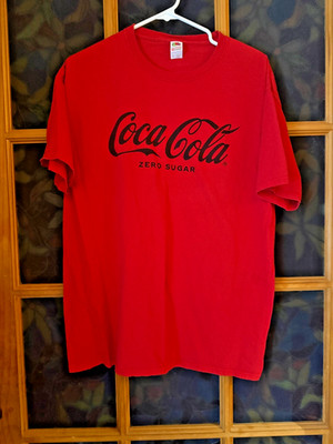 Coca-Cola COKE ZERO T-Shirt Men's Size LARGE Red