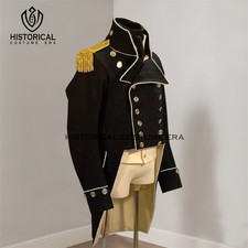 New Men's British Royal Navy Lieutenant Double Breasted Military Officer Jacket