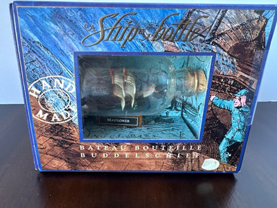 Authentic Models Mayflower Ship in Bottle SB141 Nautical Decor Boxed