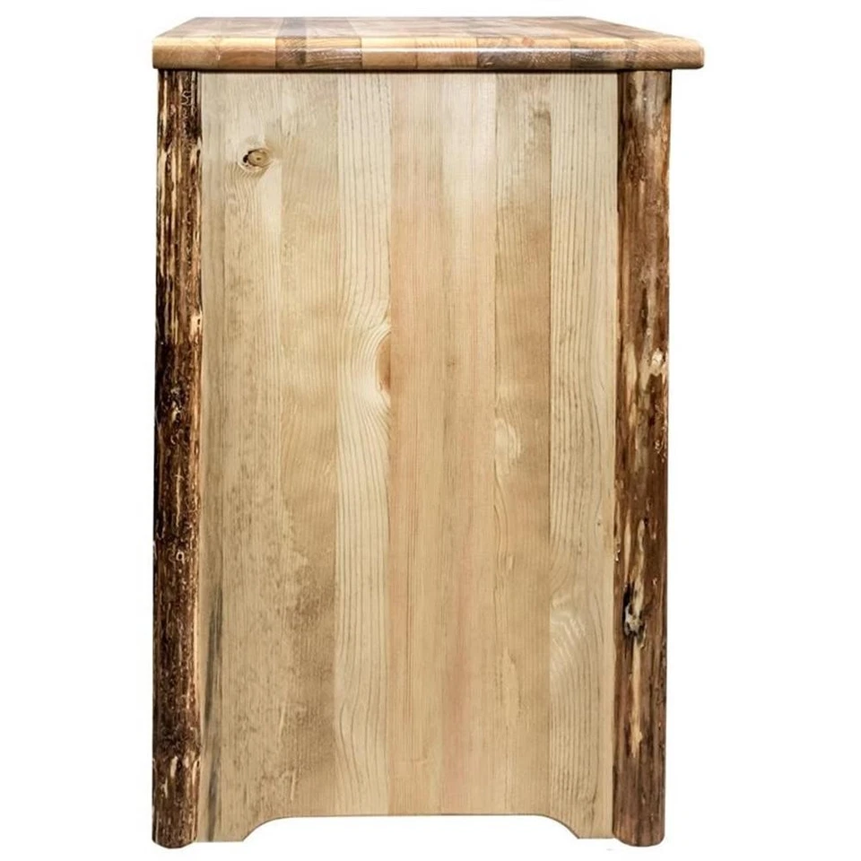 Montana Woodworks Glacier Country Wood End Table with Drawer and Door in Brown - Image 4 of 4