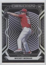 2021 Panini Chronicles Obsidian Electric Etch Purple 4/99 Mickey Moniak #26 0m4q