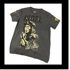 Zion Rootswear Bob Marley Rebel Graphic Men's Gray XL Short Sleeve Crew Neck Tee