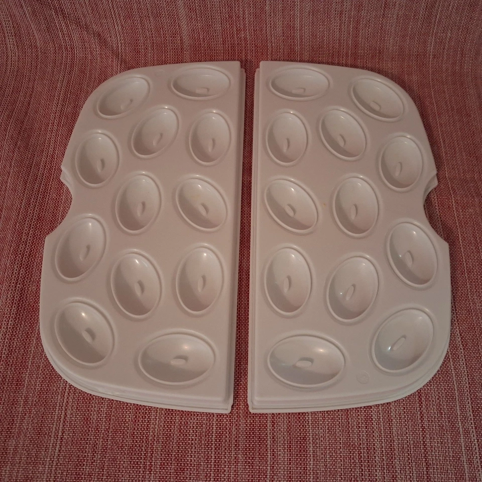 Pampered Chef 2617 Cool & Serve 2 Replacement White Deviled Egg Trays for #2292 - Image 2 of 4