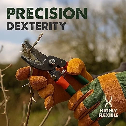 Hágalo usted mismo Doctor Guantes de Jardinería de Alta Resistencia para Hombres, Cuero a Prueba de Espinas Trabajo de Jardín Foto 4 de 4