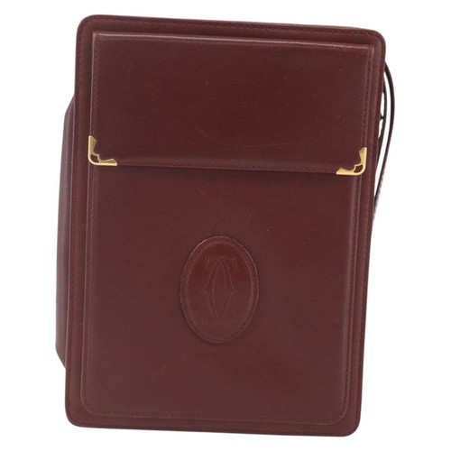 Cartier Must De Cartier Clutch Leather Burgundy Clutche & Pouche Bag