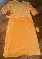 Women’s Small NY & Company Dress,  With Pockets, Ruffle Sleeves. Wrap Dress