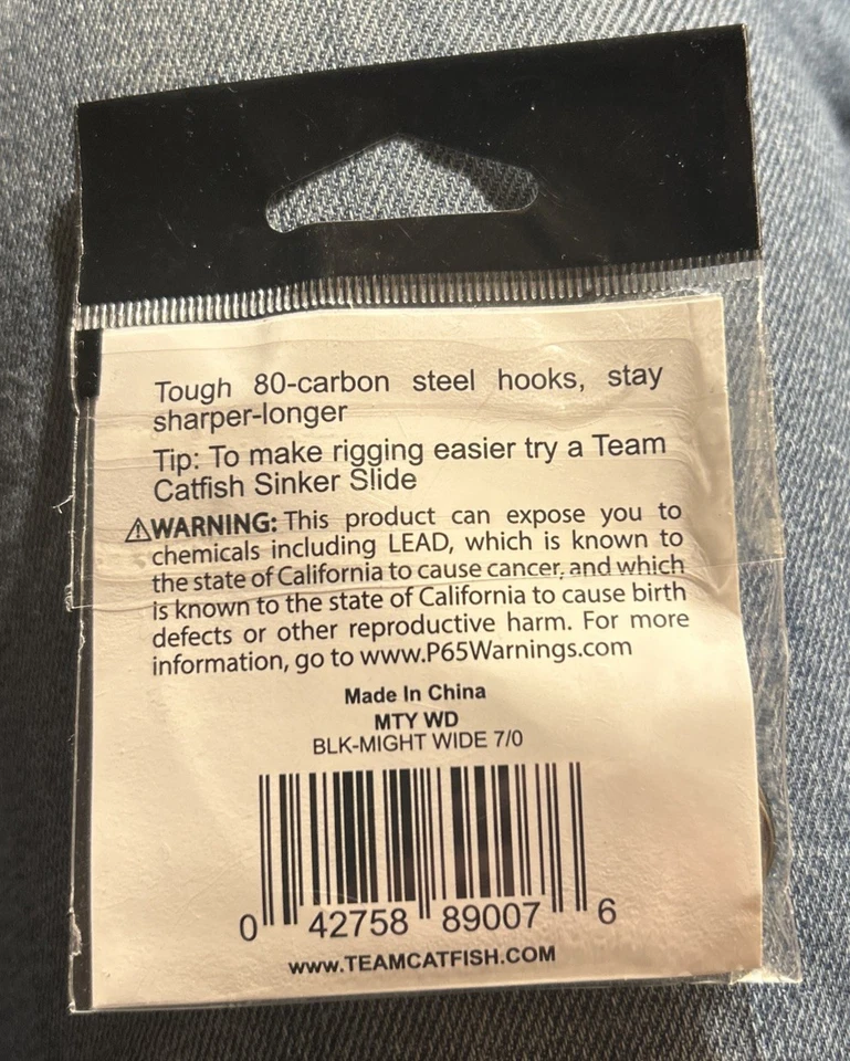 Team Catfish 80 碳 MW 7/0-1pk 6 鱼钩原厂密封 10+ 可用船头 — 第 2/3 张图片