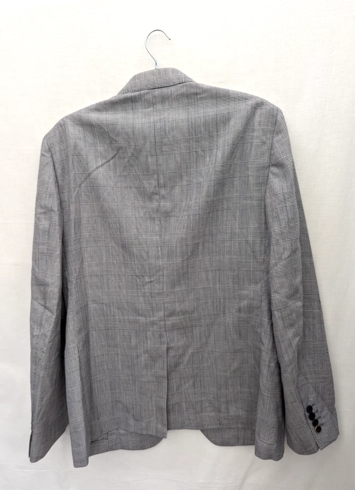 Chaqueta Thomas Rosa Para Hombres 42 Gris Lana Pata de Gallo Blazer Inteligente Clásico Preppy Fox Foto 3 de 4