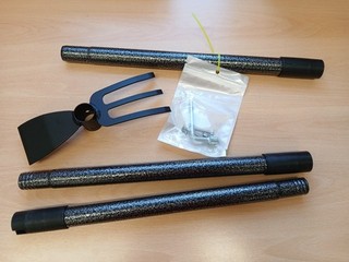 Garden hoe tool with fork and hoe ends CG T26