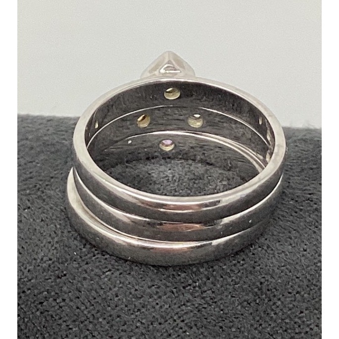 Sterling Silver Stacking Rings Multi Gemstone Dia… - image 3