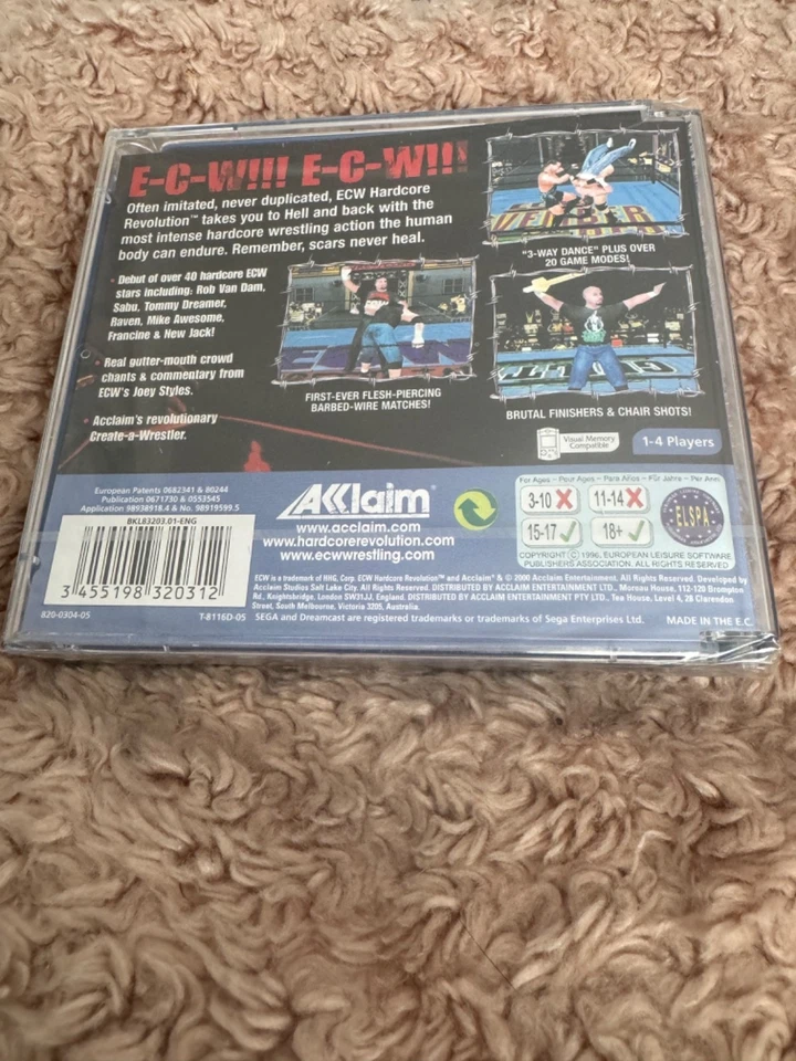 Sega Dreamcast Game - Ecw Hardcore Revolution Wrestling Sealed / Brand New - Image 2 of 3