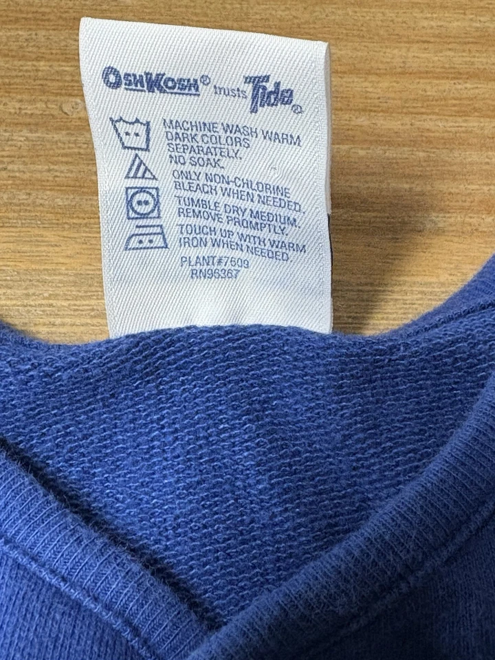 Mono vintage Oshkosh b'gosh 18m salto body mameluco azul rojo rayas Foto 4 de 4