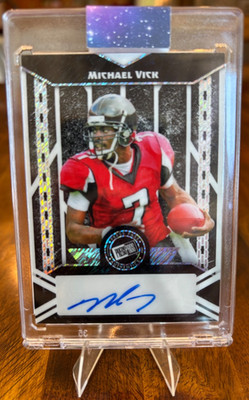 2024 Leaf Press Pass, Michael Vick Autograph 2/2 Atlanta Falcons (TWO of TWO)