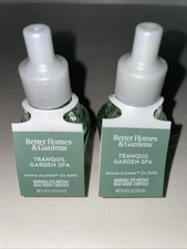 2 Better Homes & Gardens TRANQUIL GARDEN SPA Fragrance Plug Oil Refill