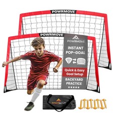 POWRMOVE Soccer Goal Set, Portable 6FT x 4FT Soccer Nets