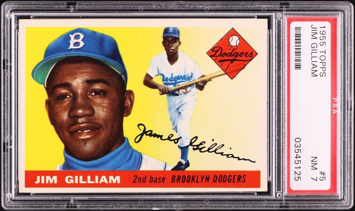 1955 Topps Jim Gilliam #5 PSA 7 Near MINT