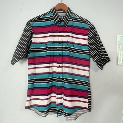 Wrangler Brushpopper Horizontal Stripes Two Tone Cowboy Cut X-Long Tails Sz 16.5