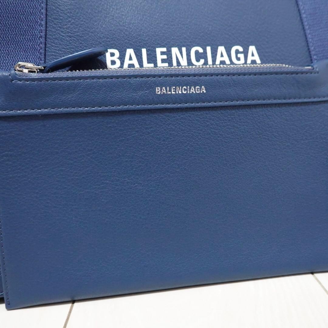 Balenciaga Navy Cabas Pouch Tote Bag Handbag Small Size S Designer Canvas Tote thumbnail 13