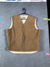 Vintage Walls Vest Mens XL Brown Blizzard-Pruf Sherpa Lined Canvas Workwear 80s
