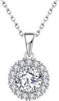 Halskette Silber 925 Damen AnhäNger Mit 3A Zirkonia Schmuck FüR Mutter Tochter