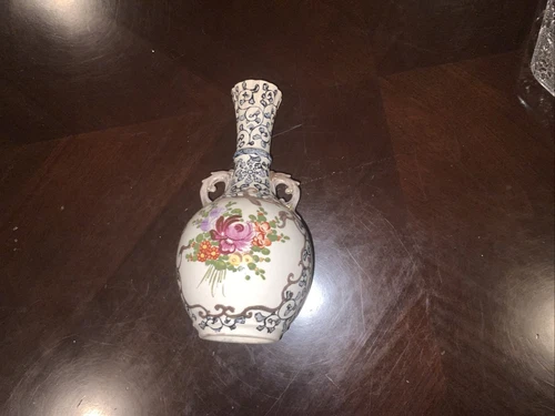 Antique Turn Teplitz RStK Bohemia Porcelain Amphora Vase 
