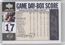 2007 Upper Deck Black Game-Day Box Score 18/50 Adrian Gonzalez #GDB-AG Auto 0c6