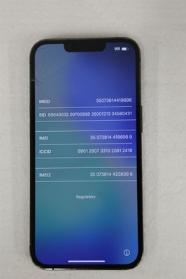 SIM unlocked Apple iPhone 13 Pro MLQM3LL/A 256GB Smartphone (AS IS)#15A(L7)